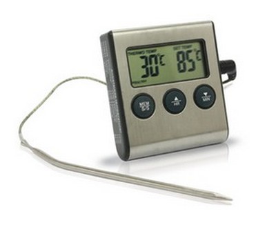 Koch Bratenthermometer Einstich-Thermometer bis +250 C Time/Temperaturalarm