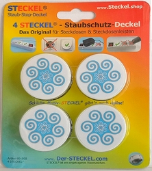 4 Stück Deko-Steckel DS-471 Ornament blau_71