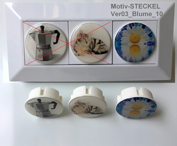 DEKO-STECKEL ST03_Blume_10 mit hochwertiger Doming-Beschichtung