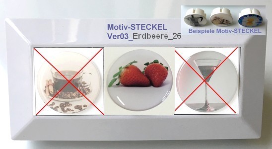 DEKO-STECKEL ST03_Erdbeeren_26 mit hochwertiger Doming-Beschichtung