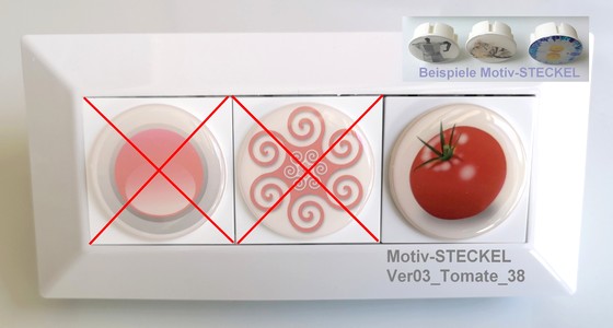 DEKO-STECKEL ST03_Tomate_38 mit hochwertiger Doming-Beschichtung