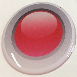 Ver03_Kugel-rot_36 - Motiv-Aufkleber mit hochwertiger Doming-Beschichtung für Steckel