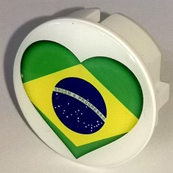DEKO-STECKEL mit 3D-Sticker: Ver04-49_Brasil_Herz