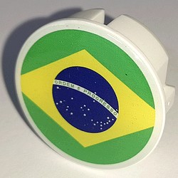 DEKO-STECKEL mit 3D-Sticker: Ver04-50_Brasil_rund
