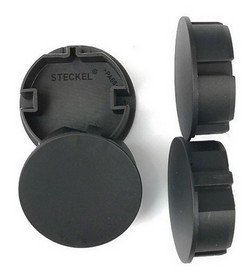 4 STECKEL Schwarze-Edition schicke Steckdosen Abdeckung Staubschutz erspart Putzen im Beutel