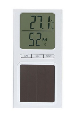 Solar-Thermometer mit Luftfeuchte-Anzeige und MIN-/MAX-Funktion