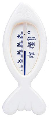 Kinder-Badethermometer Fisch Kunststoff weiß 1 bis +48 °C