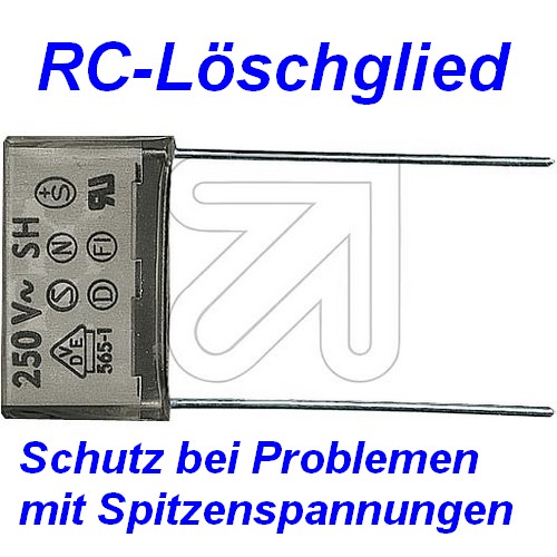 RC-Löschglied Kondensator zum Schutz gegen Spitzenspannungen