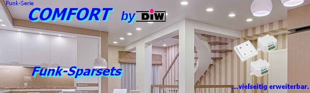 DIW-Shop : ET-630 Funk-Set 2x Funk-Empfänger + 2-fach Wandsender DIW-Comfort