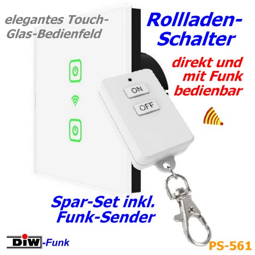 Sparset PS-561 DIW-Funk Set PS-561 Funk-Jalousieschalter DTRS-500 + Keysender DKS-10