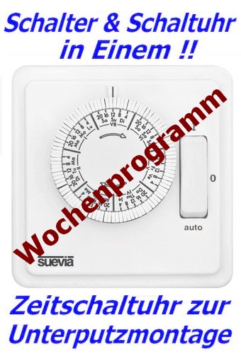 248-W 1,75 analoge Zeitschaltuhr WOCHEN-Scheibe zur Unterputzmontage von Suevia SU28043947