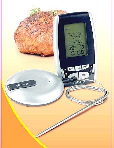 Funk-Thermometer Grill Fleisch Braten Thermometer ET934