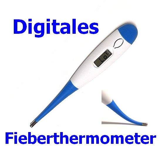 Digitales Fieber-Thermometer inkl. Schutzhülle, wasserdichter Sensor KT-DT4B